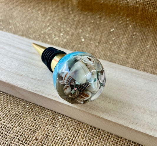 Coastal Charm Resin Bottle Stopper
