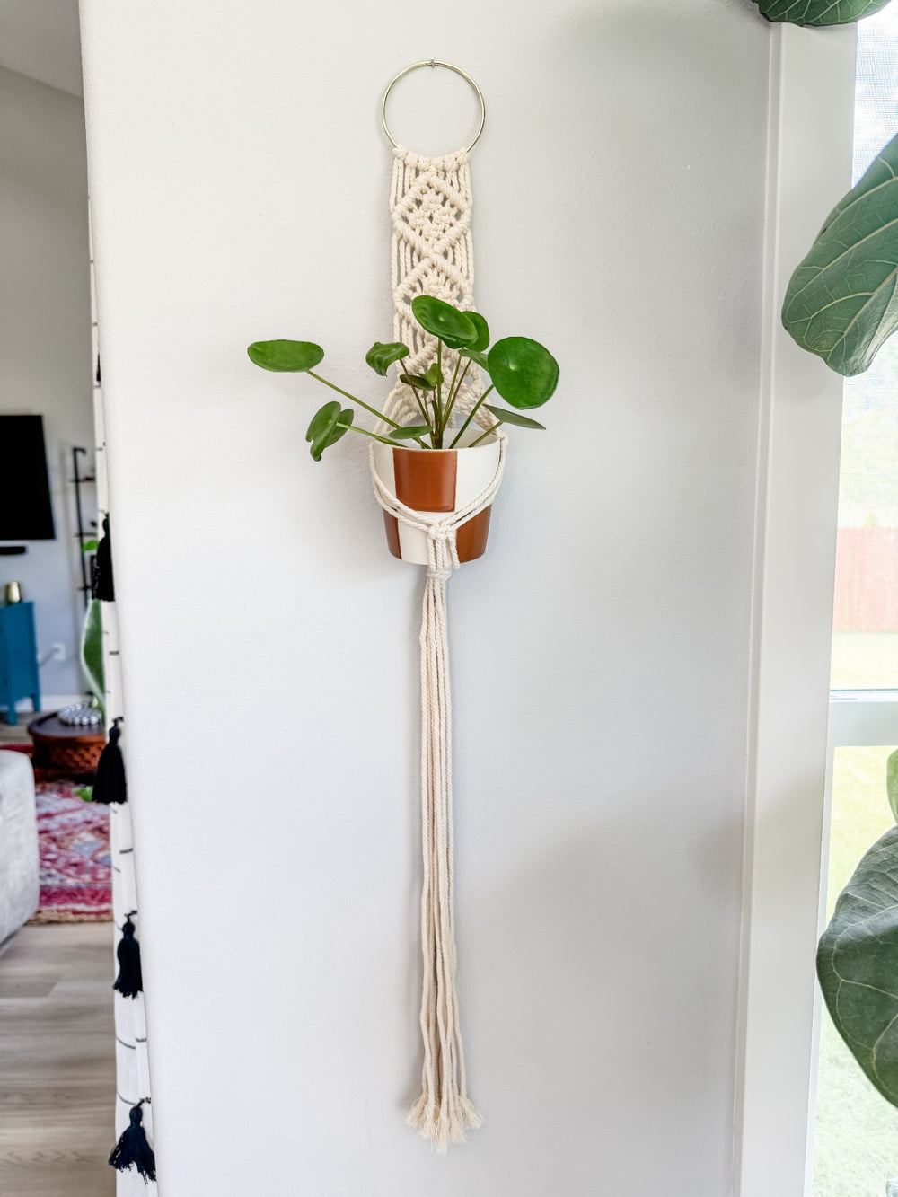 021 - "Heather" Macrame Plant Wall Hanger