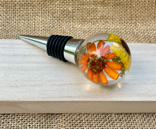 Citrus Garden Resin Bottle Stopper