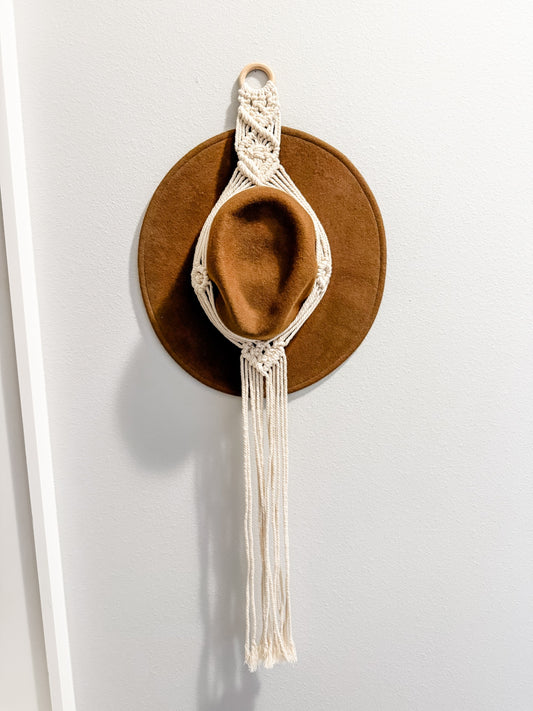 "Topper" Macrame Hat Wall Hanger