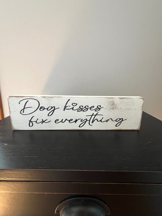 Dog kisses sign