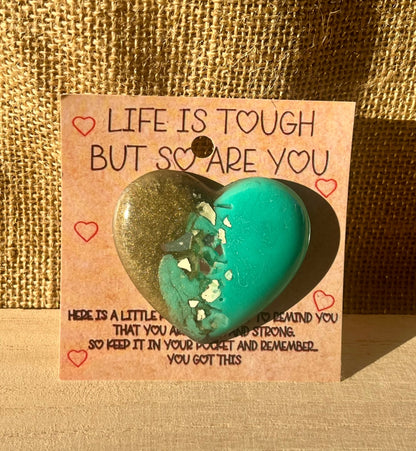 Teal Treasure Resin Pocket Hug