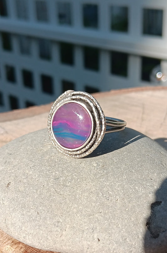 Mystic Swirl Stainless Ring