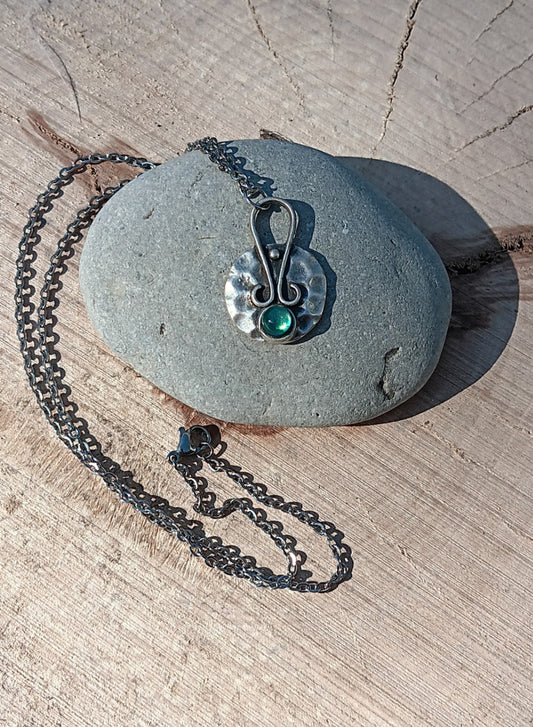 Turquoise Wave Pendant Necklace