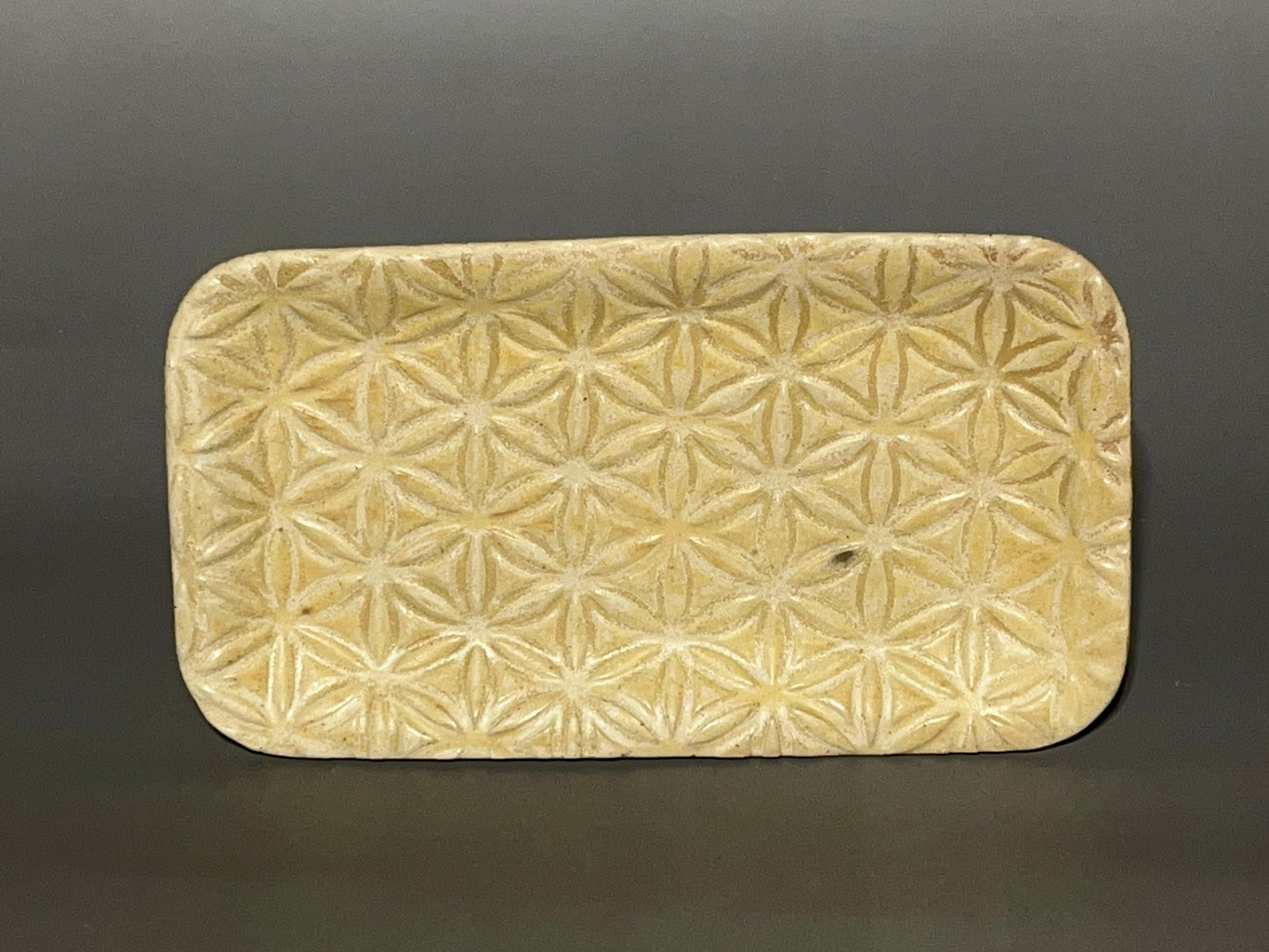 Handmade Small Beige Ceramic Tray 