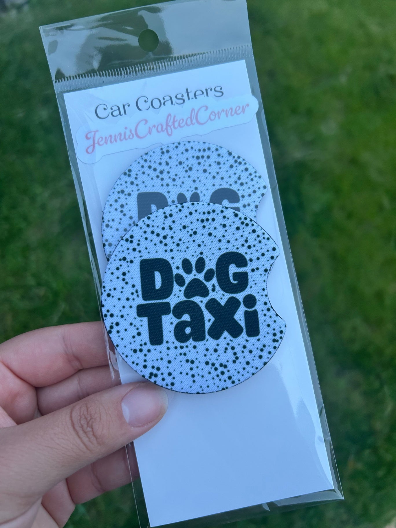 "Dog Taxi" Car Coaster Set
