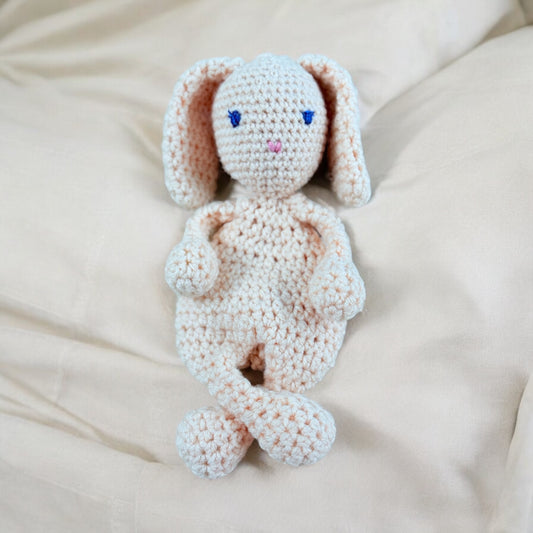 Peach Crochet Bunny Buddies