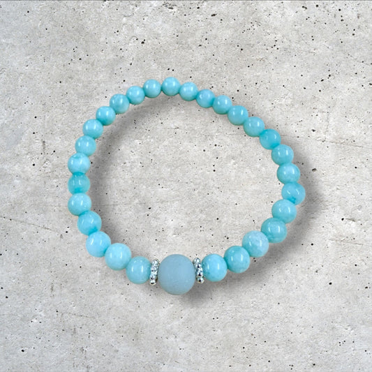 Serene Blue Beaded Bracelet