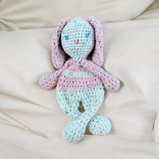 Pink and White Crochet Bunny Buddies