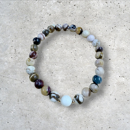 Earthy Tone Stone Bead Bracelet