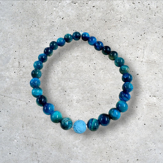 Blue Green Hue Beaded Bracelet