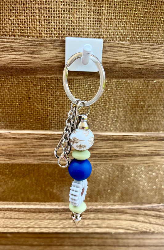 Color Burst Silicone Bead Keychain