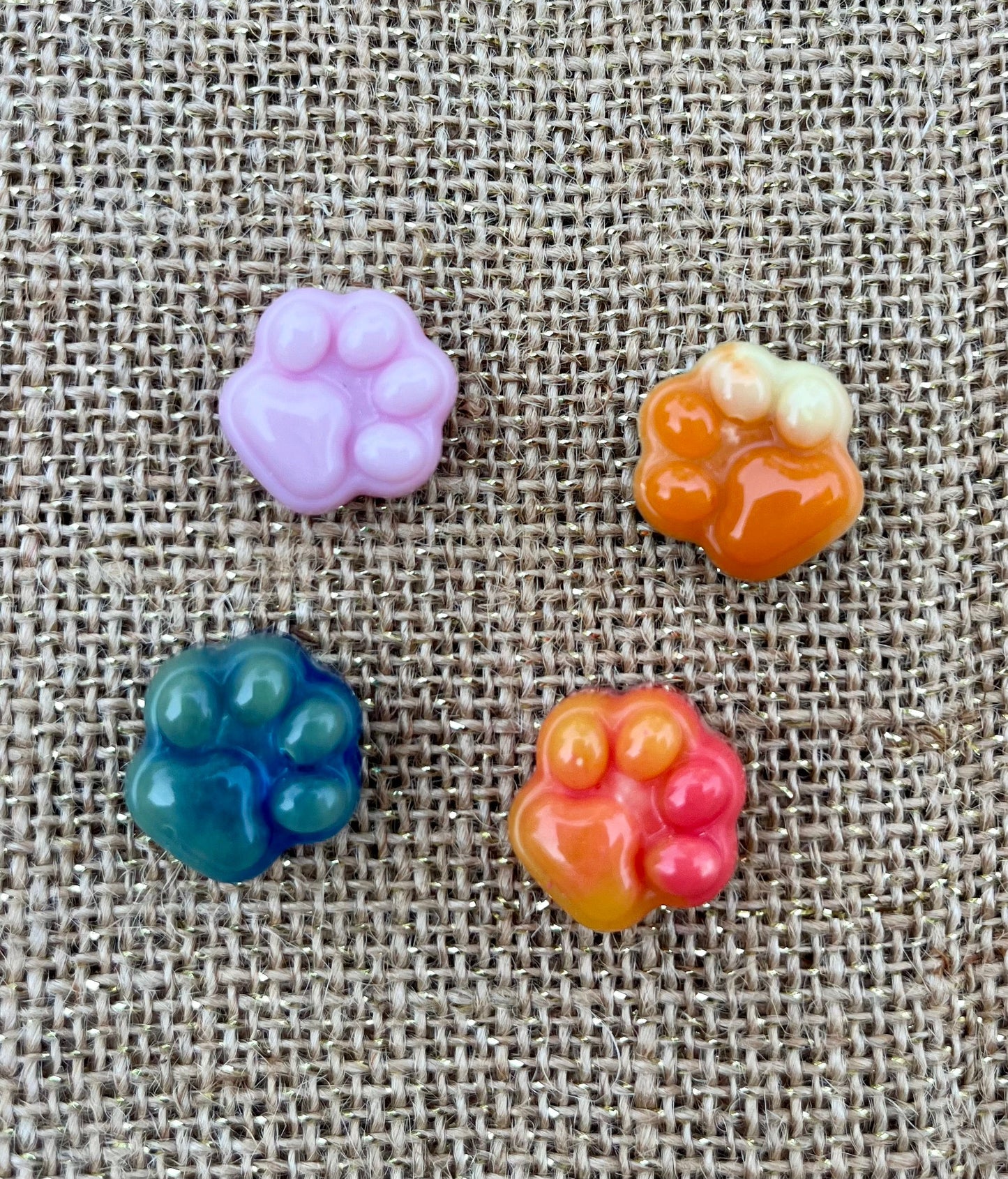Dog Paw Print Resin Magnet