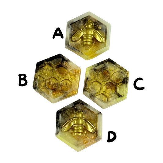 Bee and Honeycomb Octagon Resin Magnet