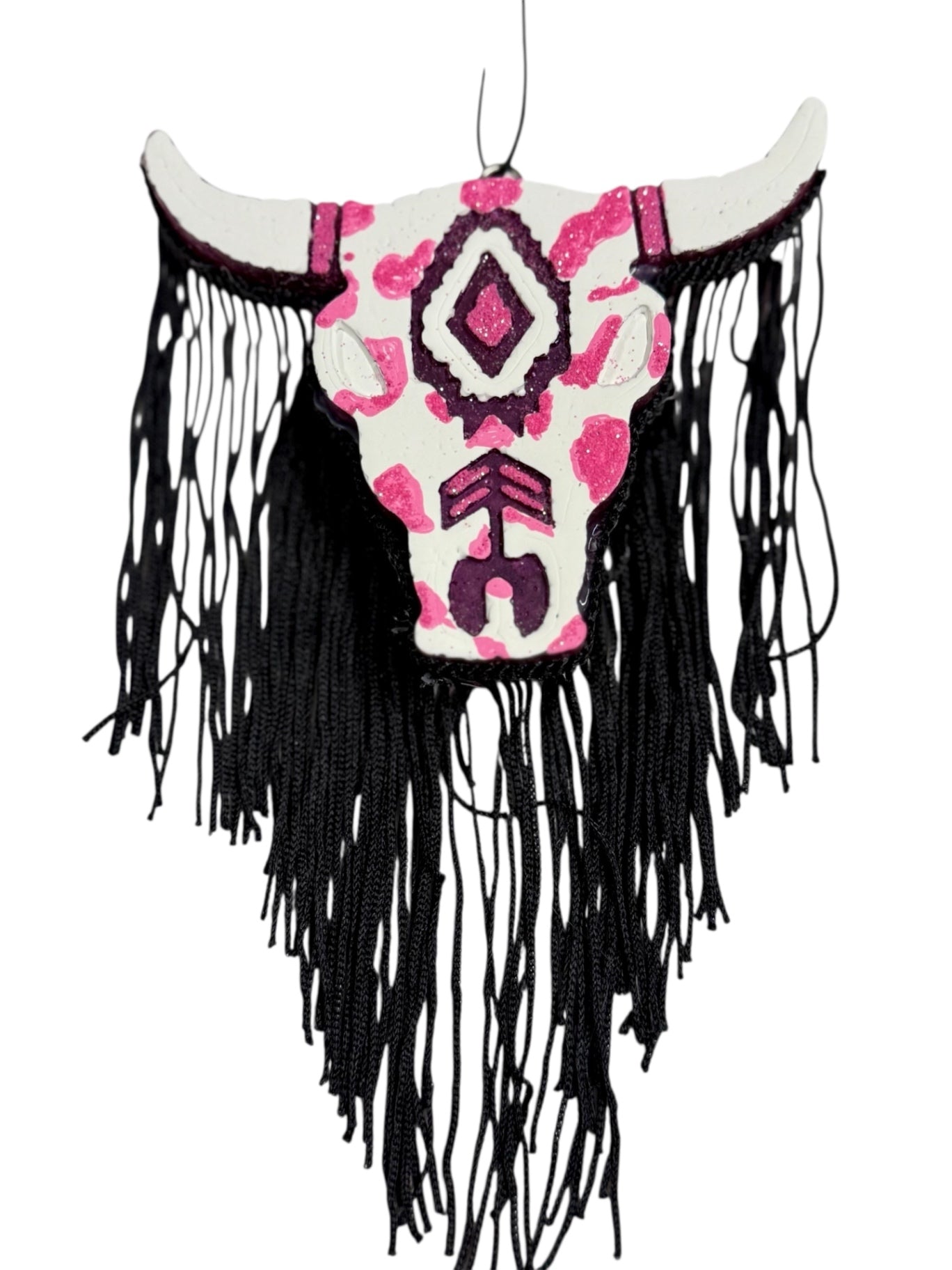Bull Skull with Fringe Car Freshie - Clean Cotton