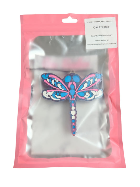Dragonfly Car Freshie - Watermelon