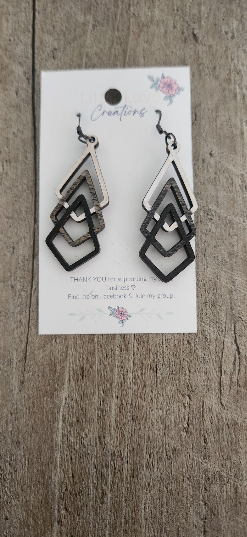 011 - Wood Dangle Earrings