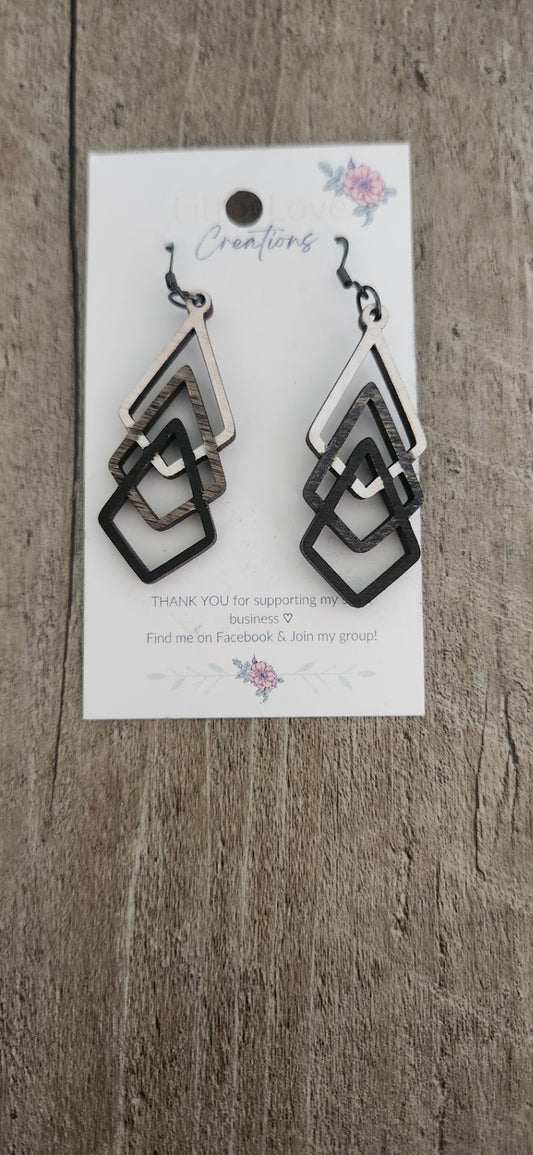 Wood Dangle Earrings