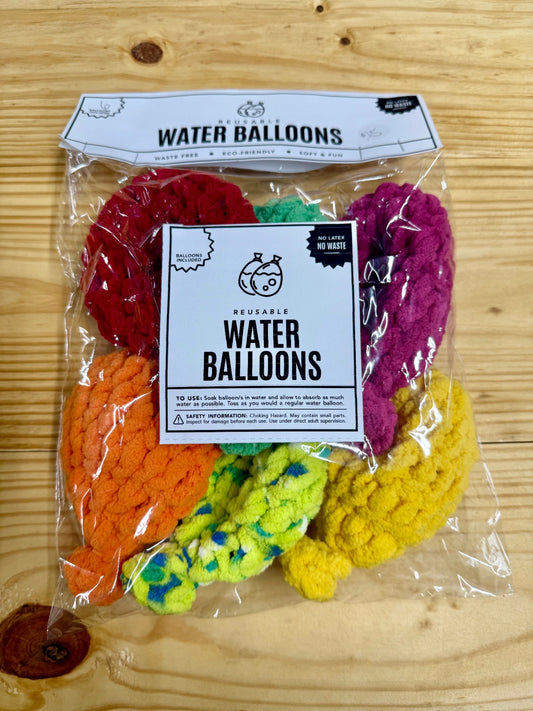 6 Pack Crochet Reusable Water Balloons (Large)