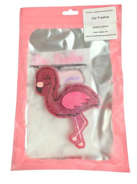 Flamingo Car Freshie - Lemon