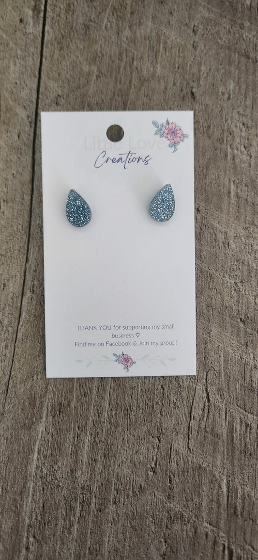 Acrylic Raindrop Stud Earring