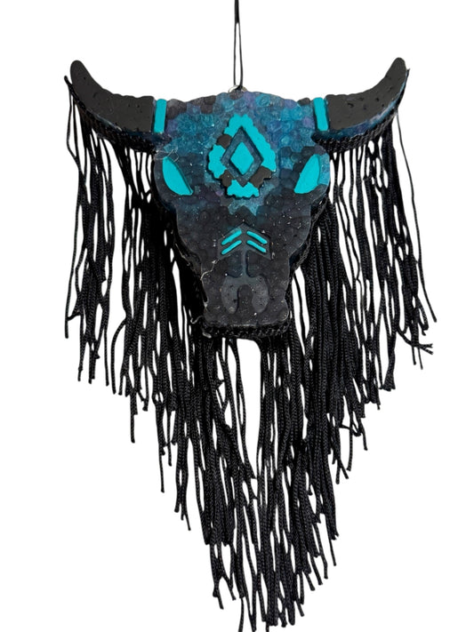 Bull Skull with Fringe Car Freshie - Clean Cotton