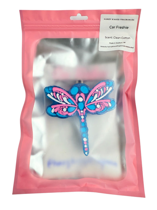 Dragonfly Car Freshie - Clean Cotton