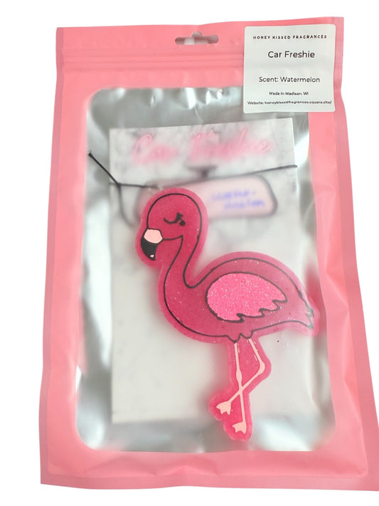 Flamingo Car Freshie - Watermelon