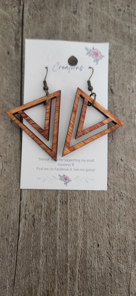 Wood Dangle Earrings