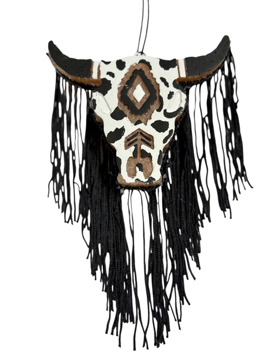 Bull Skull with Fringe Car Freshie - Idaho Mountain Man