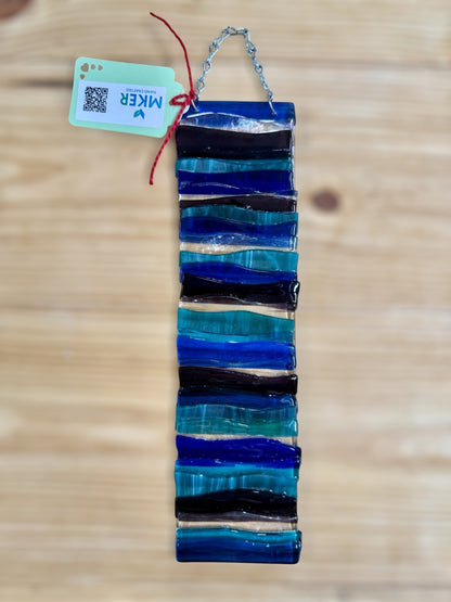 Waved Fused Glass Sun Catcher