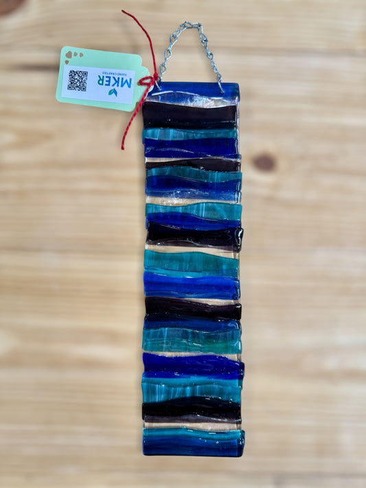Waved Fused Glass Sun Catcher