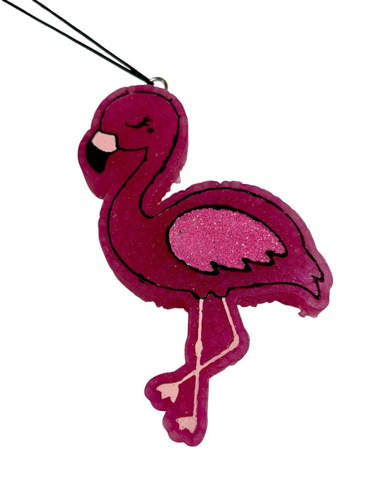 Flamingo Car Freshie - Clean Cotton