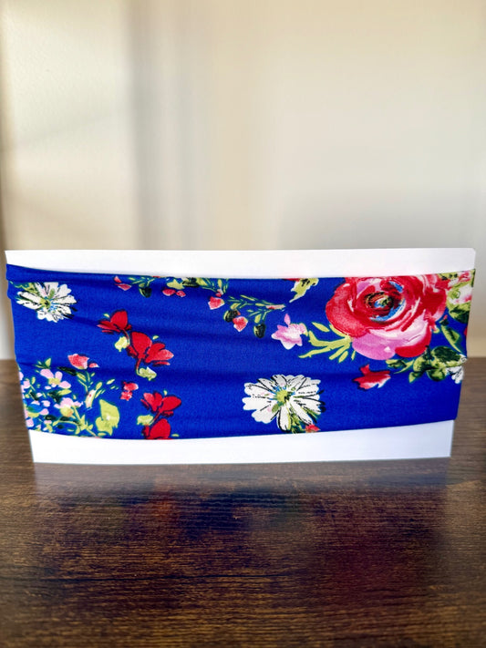 Blue Floral Headband