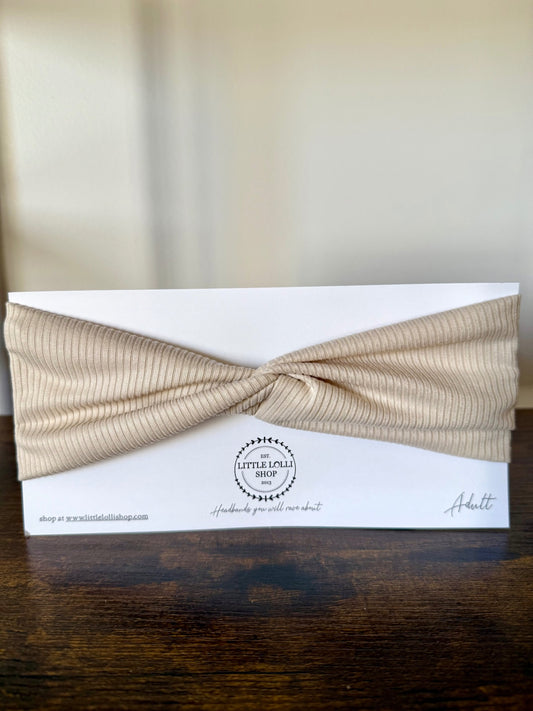 Textured Beige Headband