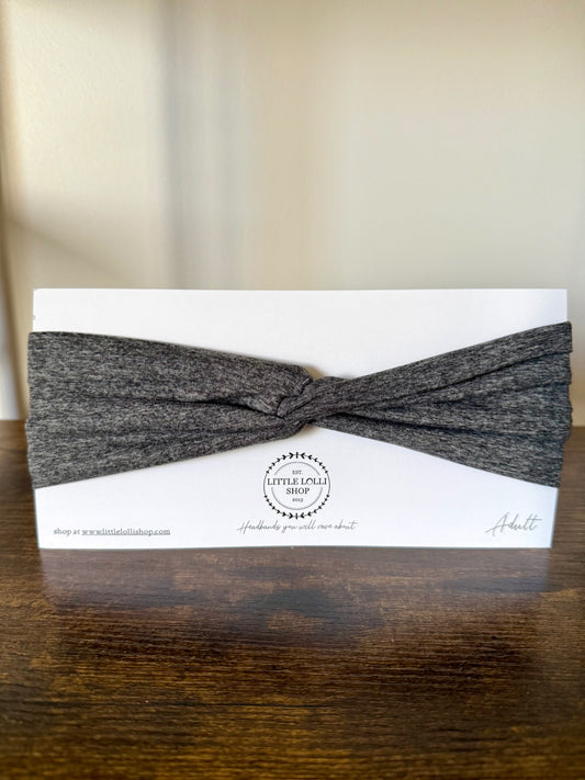 Heathered Dark Gray Headband