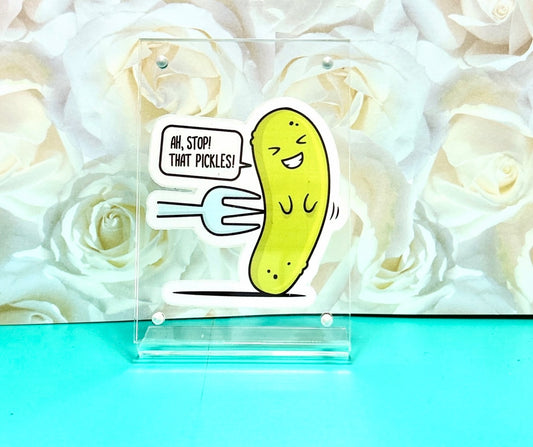 "Ahh, That Pickles" Vinyl Sticker