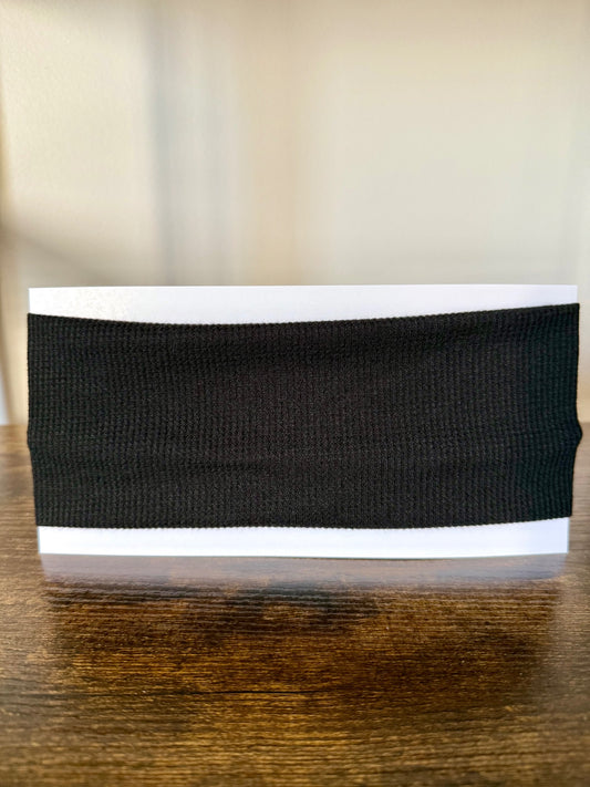 Black Waffle Weave Headband