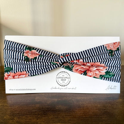 Striped Floral Headband