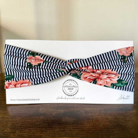 Striped Floral Headband