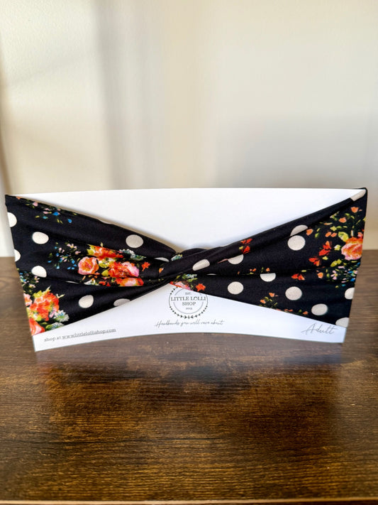 Floral Polka Dots Headband