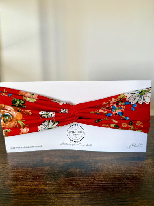 Rust Floral Headband