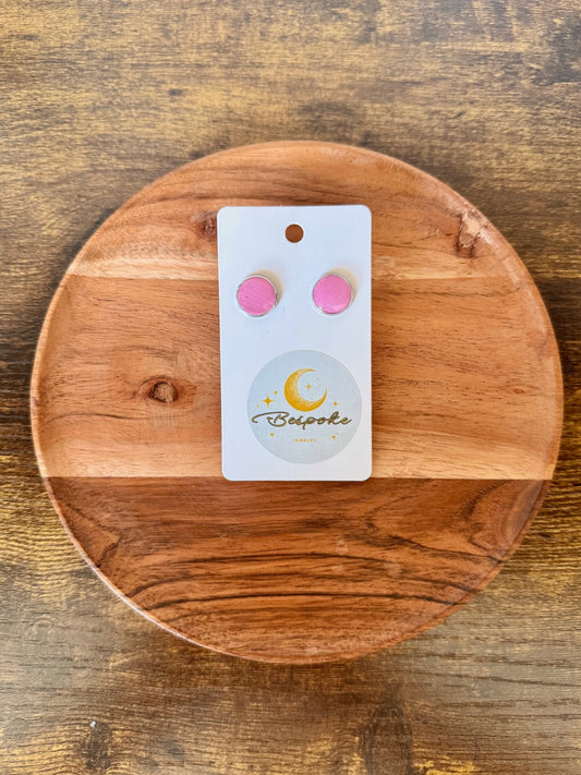 Pink Polymer Clay Earrings