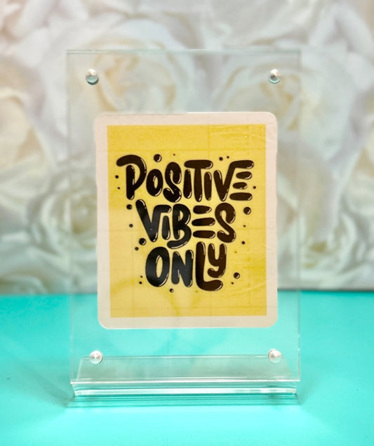 "Positive Vibes Only" Sticker – Yellow Edition