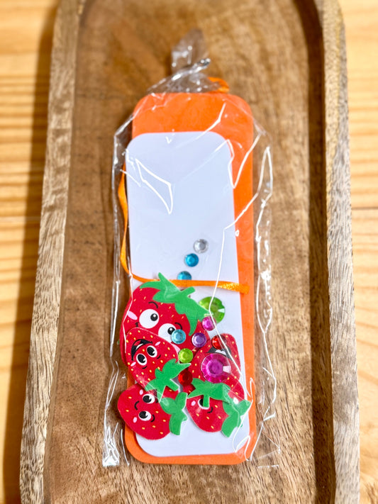 Orange Strawberry DIY Bookmark Kit 