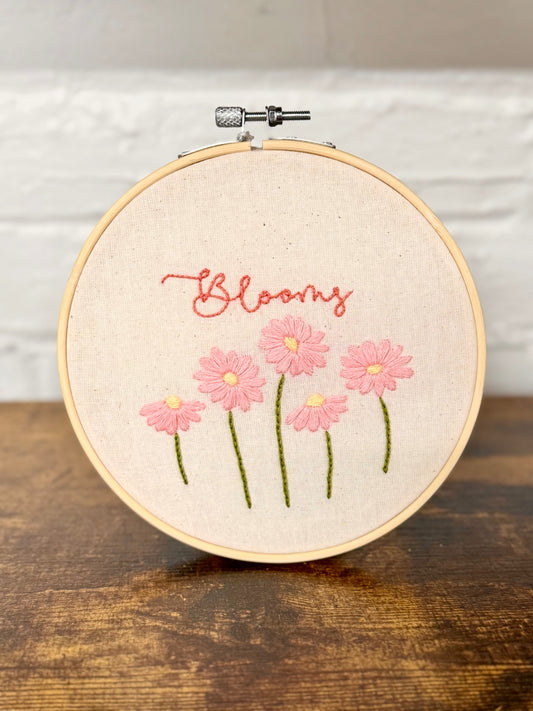 "Blooms" Embroidery hanging