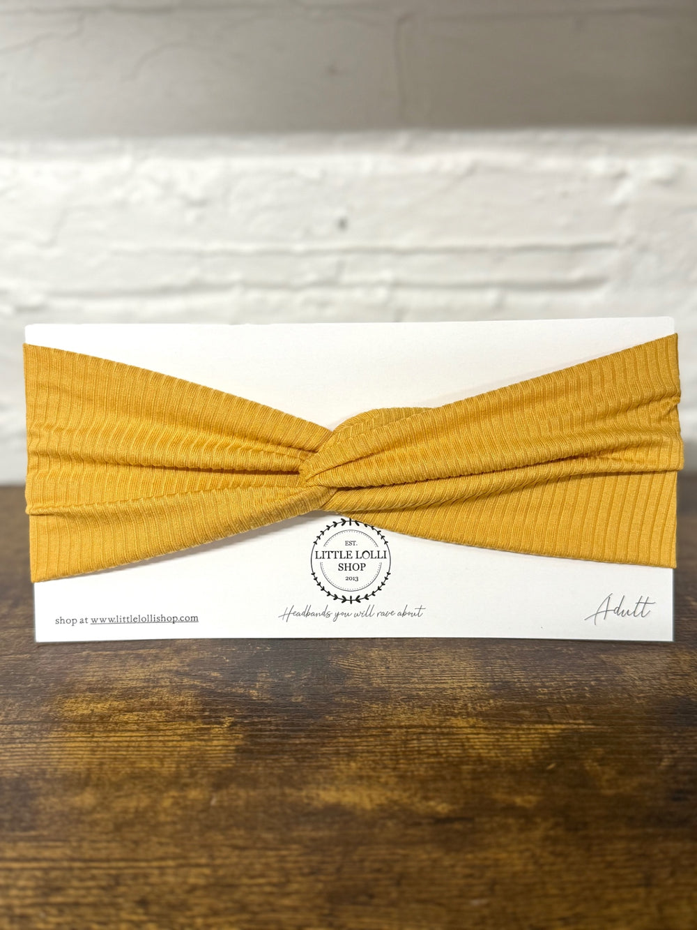 035 - Ribbed Mustard Turban Headband