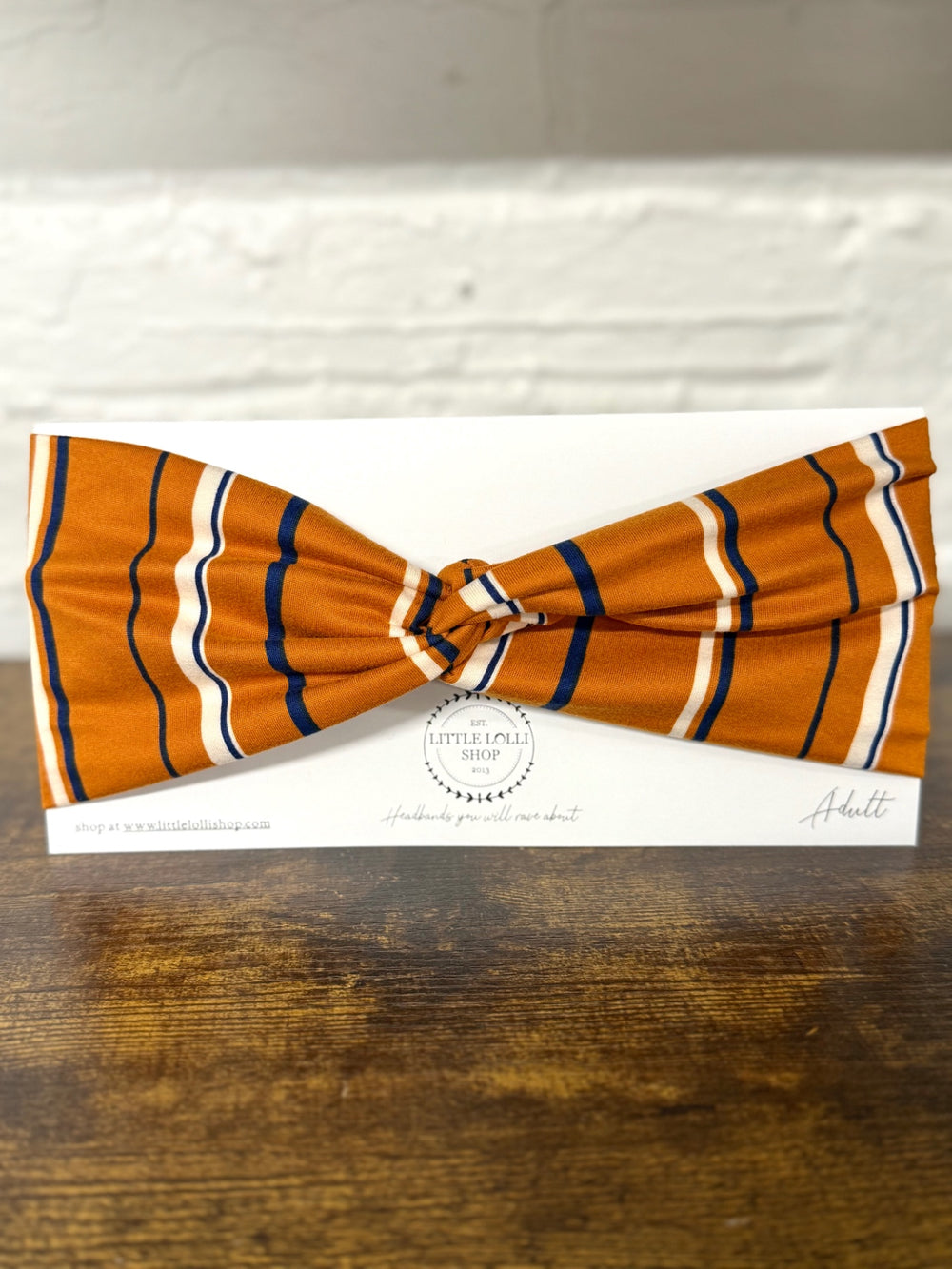 035 - Orange Multicolor Striped Headband