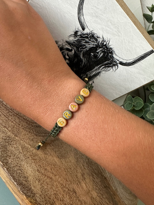 YOUTH Adjustable "Brave" Bracelet