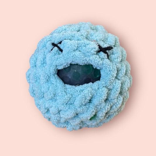 06 - Blue Crochet Squishy Stress Ball